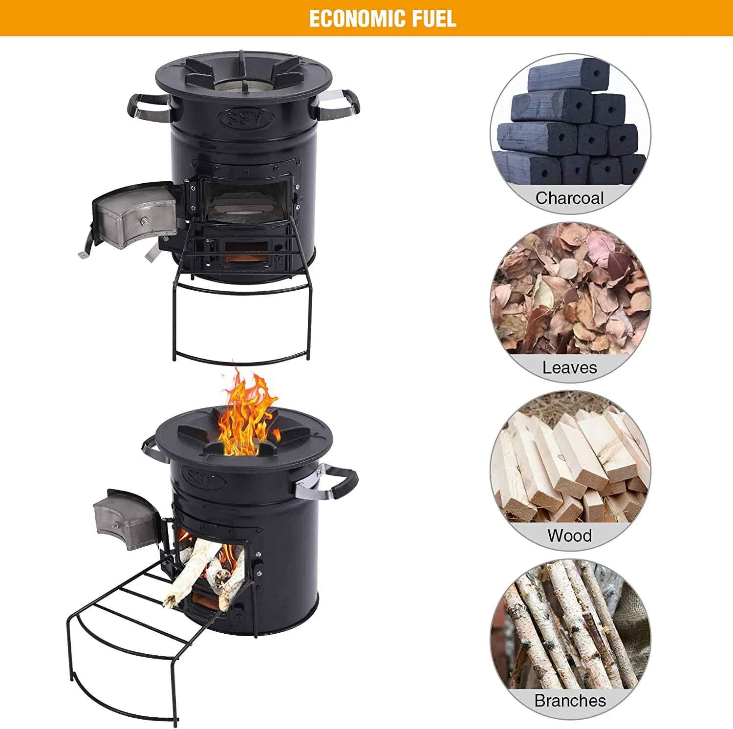 High Efficiency Wood Saving Camp Stove Outdoor Cooking Stove for BBQ Picnic