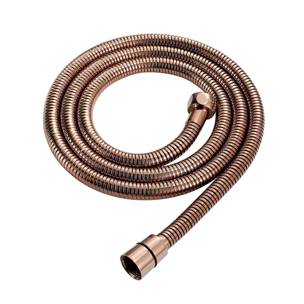 Factory Custom 100cm 120cm 150cm 180cm Braided Shower Tube Bathroom PVC Shower Flexible Hose in Matte Black