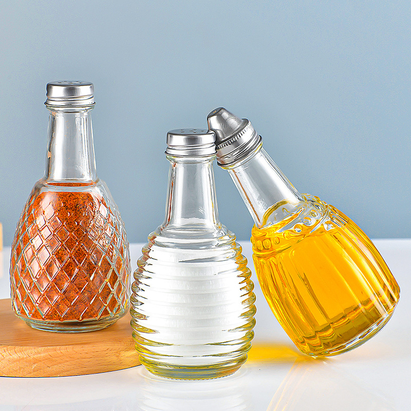 Wholesale Kitchen Storage Container Glass Spice Seasoning Bottle Olive Oil Bottle