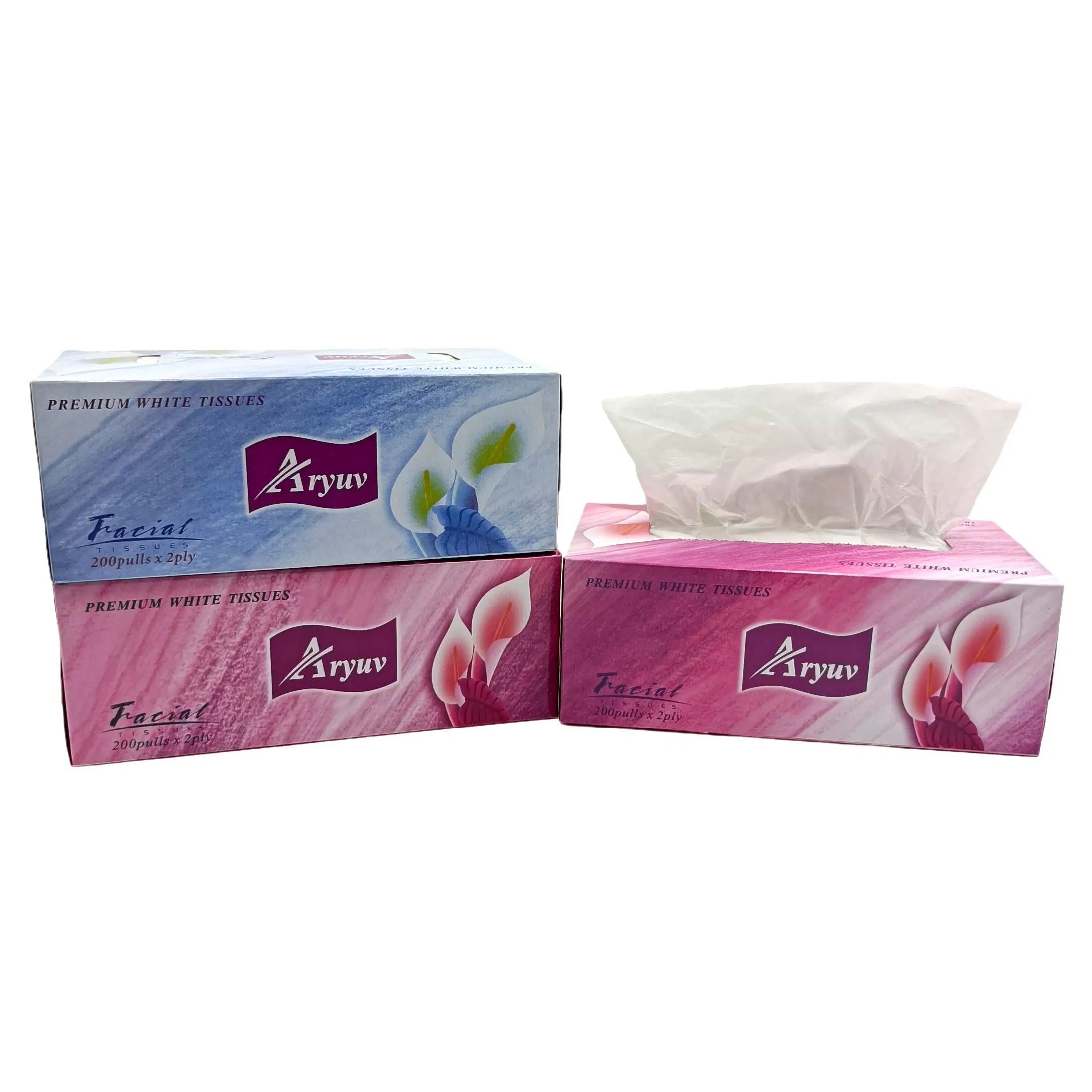 Hot Sale Eco-F Free Eco-Friendly Facial Cleaning Cotton 10 Pack 1 Ply 100% Cotton PE Bag Tissue Disposable Tissue Paper Box