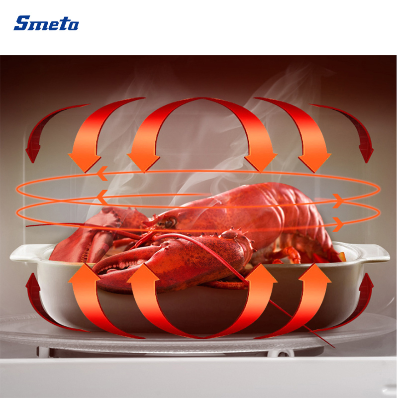 Smeta 20L 220V 700W Pizza Cheap Kitchen Home Appliance Mechanical White Table CE CB Certification Halogen Oven Multifuctional Oven Portable Microwave Oven