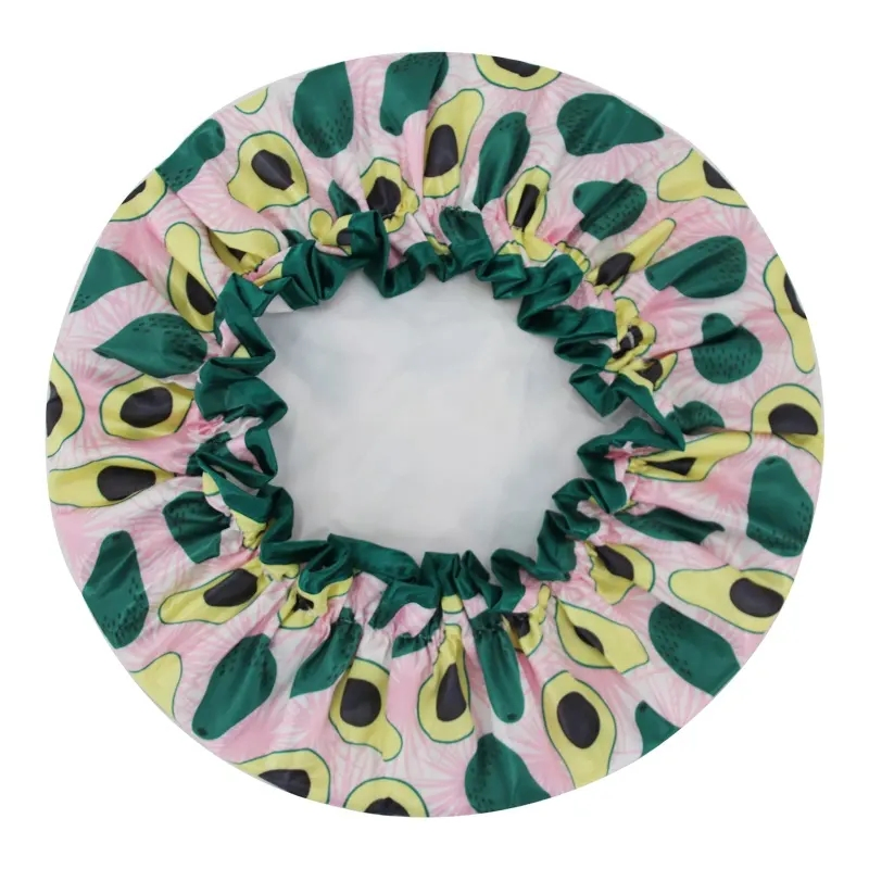 Quiet Girl High Quantity Avocado Shower Caps Satin Waterproof Shower Cap
