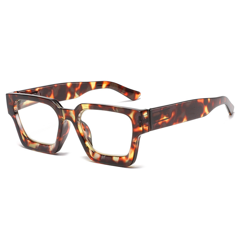 Large Square Patchwork Single Color Fashion Square Reading Glasses