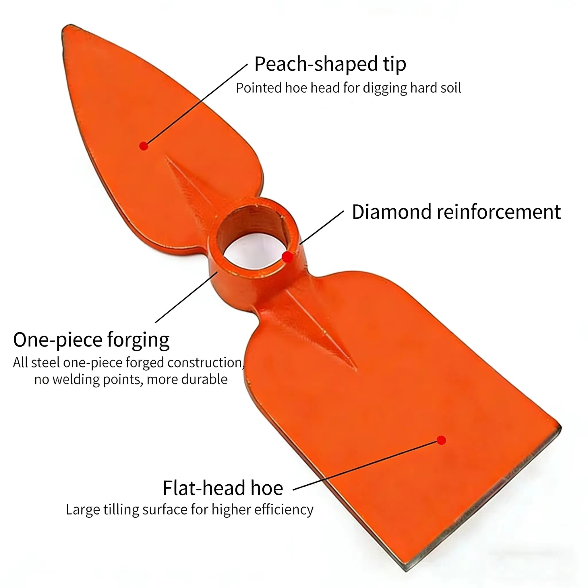 Multi-Functional Agricultural Hoe&Pickaxe 2in1 Tool for Farming Agricultural Weeding Digging Planting