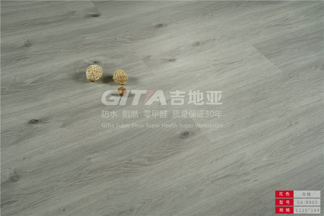 Gitia Waterproof Stain Resistant Easy Clean Plastic PVC Spc Vinyl Plank Floor