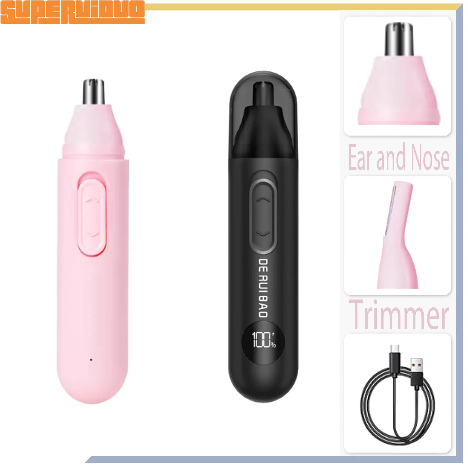 Mute Technology Low Noise Personal Nose Hair Trimmer