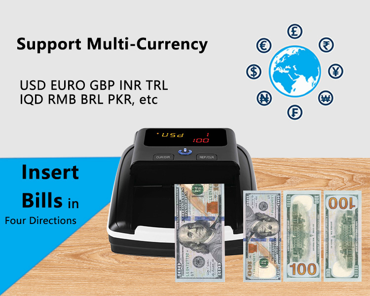 Mini Portable Automatic Counterfeit Detector Bill Detection Money Detection