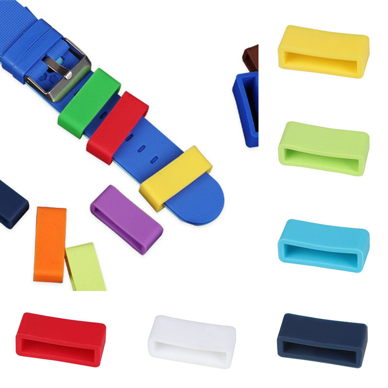 16mm Silicone/Rubber Watch Band Small Strap Loop Holder Locker Keeper