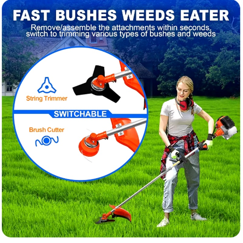 43CC Split Shaft Gasoline Grass String Trimmer for Forest Trees Cutting