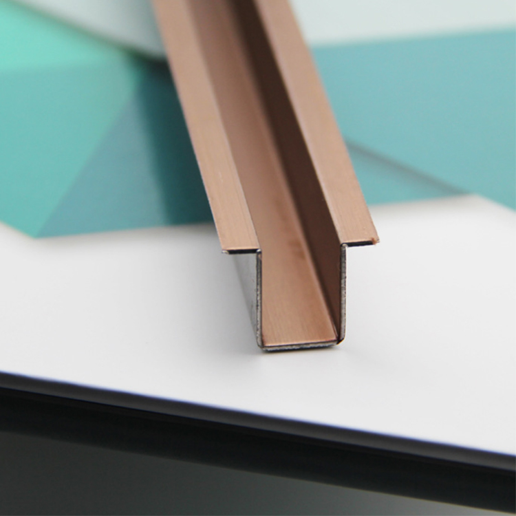 Structural Disabilities Grade 304 316 316L U Shape Stainless Steel Profil Gold Mirror Surface Floor Trim to Germany