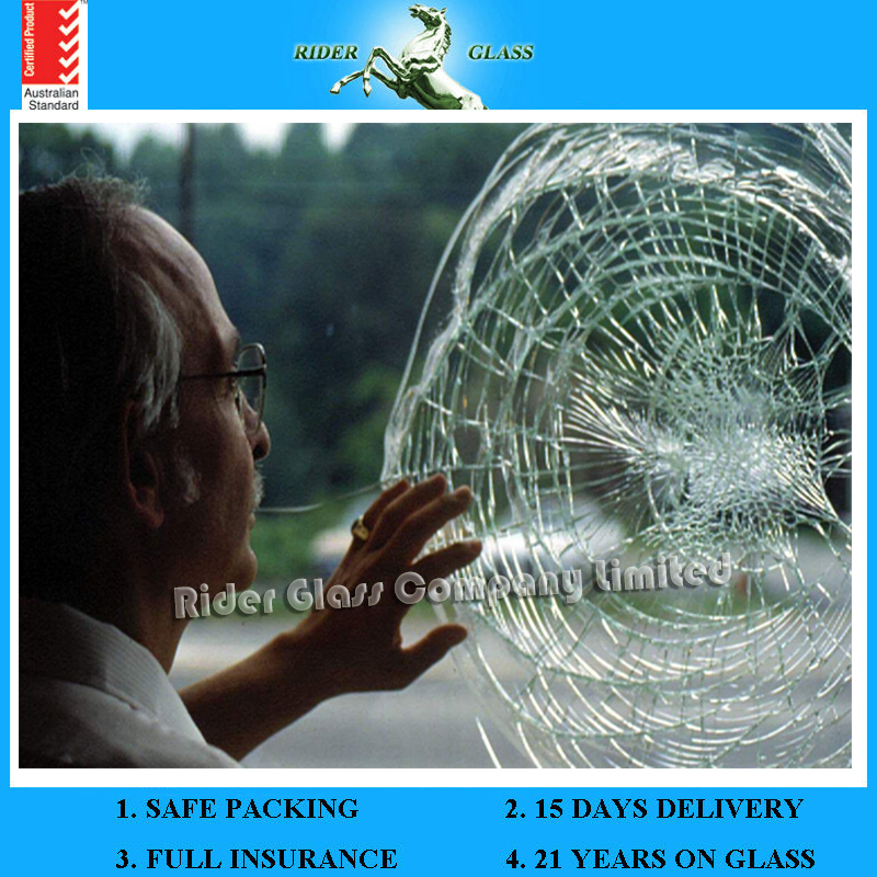 6.38-43.2mm AS/NZS2208: 1996 and CE Bulletproof Bullet Proof Glass