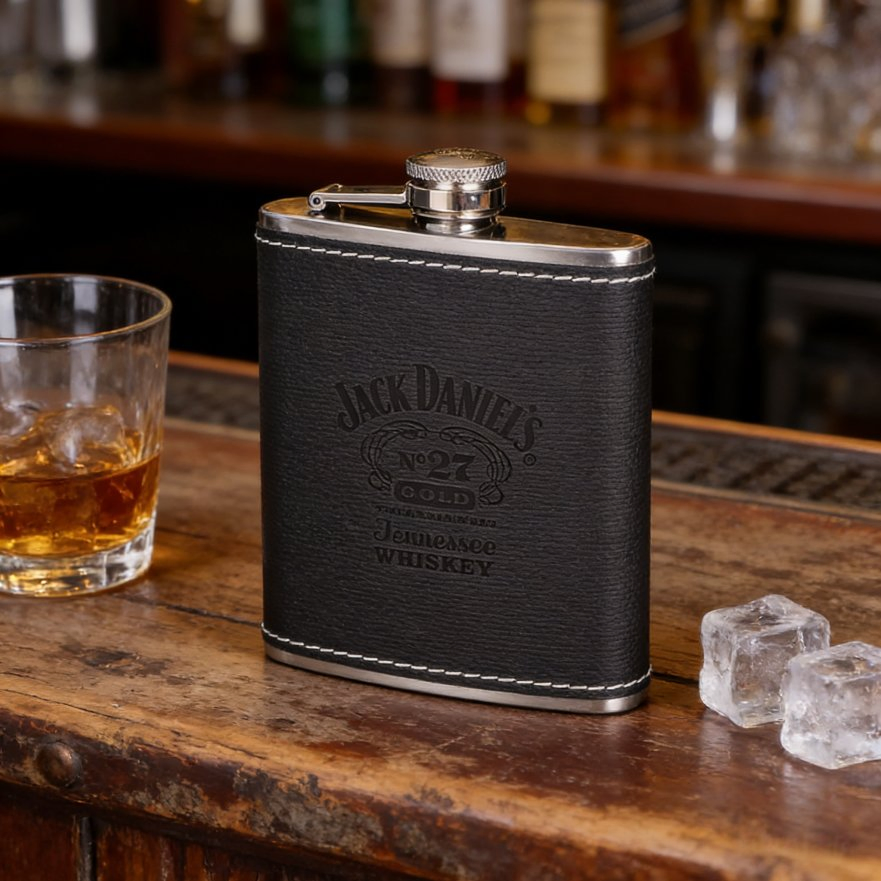 Elegant Stainless Steel Hip Flask with Matching Funnel for Easy Pouring