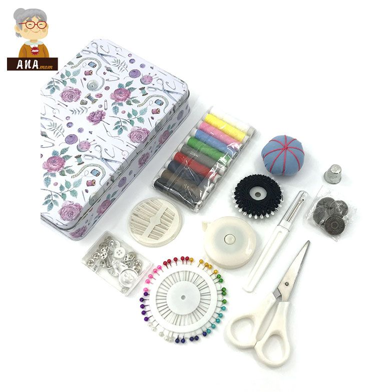 Hot Selling Travel Sewing Kit Sewing Accessories Metal Tin Box