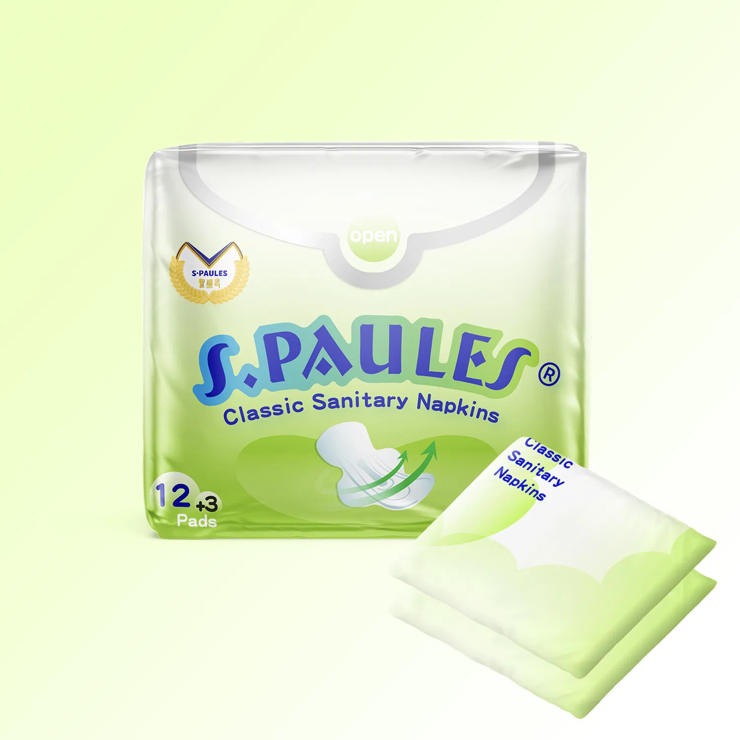 Female Care Organic Cotton Daily Menstrual Pads Disposable Breathable Wing Sanitary Napkins