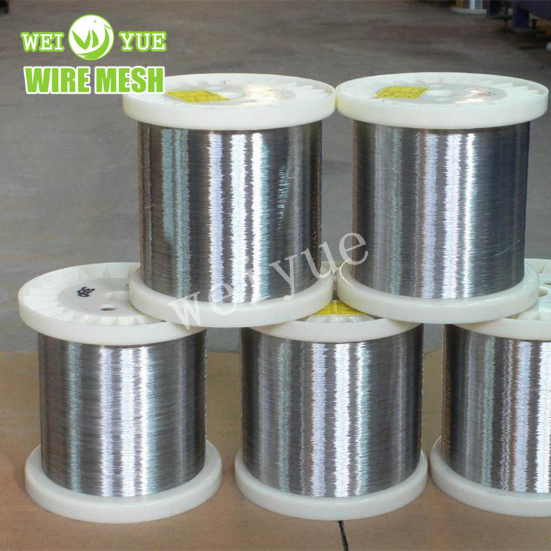 304 316 Flexible Stainless Steel Bright Filament Textile Metal Wire Anti Static Fabric Metal Wire Stainless Steel Yarn Filament Wire Aambre De Acero Inoxidable