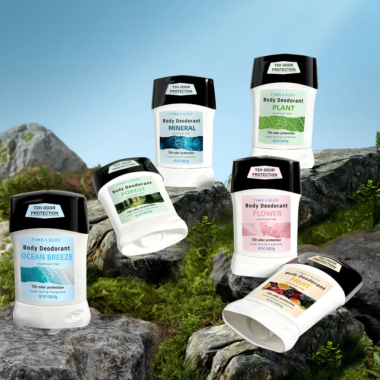 Aluminum-Free Sensitive Skin Deodorant with Organic Pearl Beads Formula