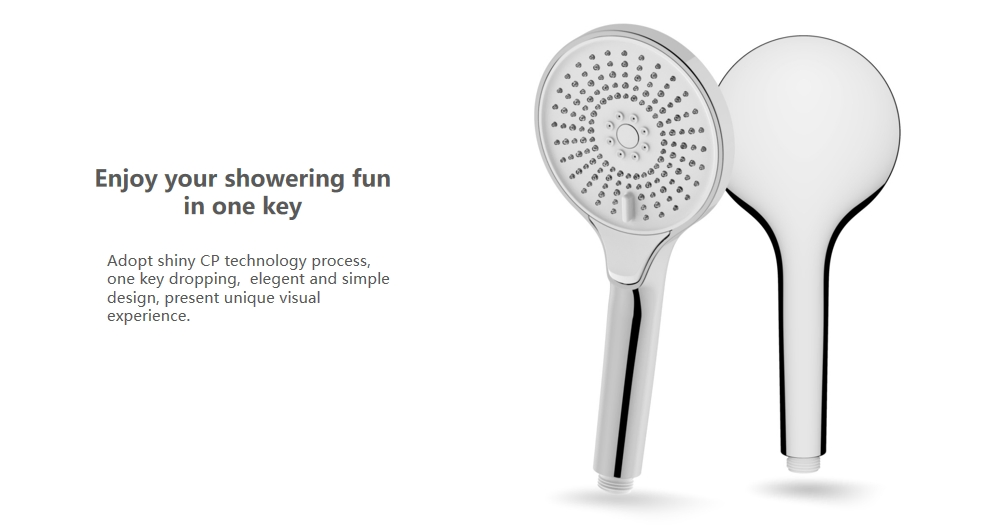 Eco-Friendly Showerhead with Silicone Nozzles and Water Efficiency