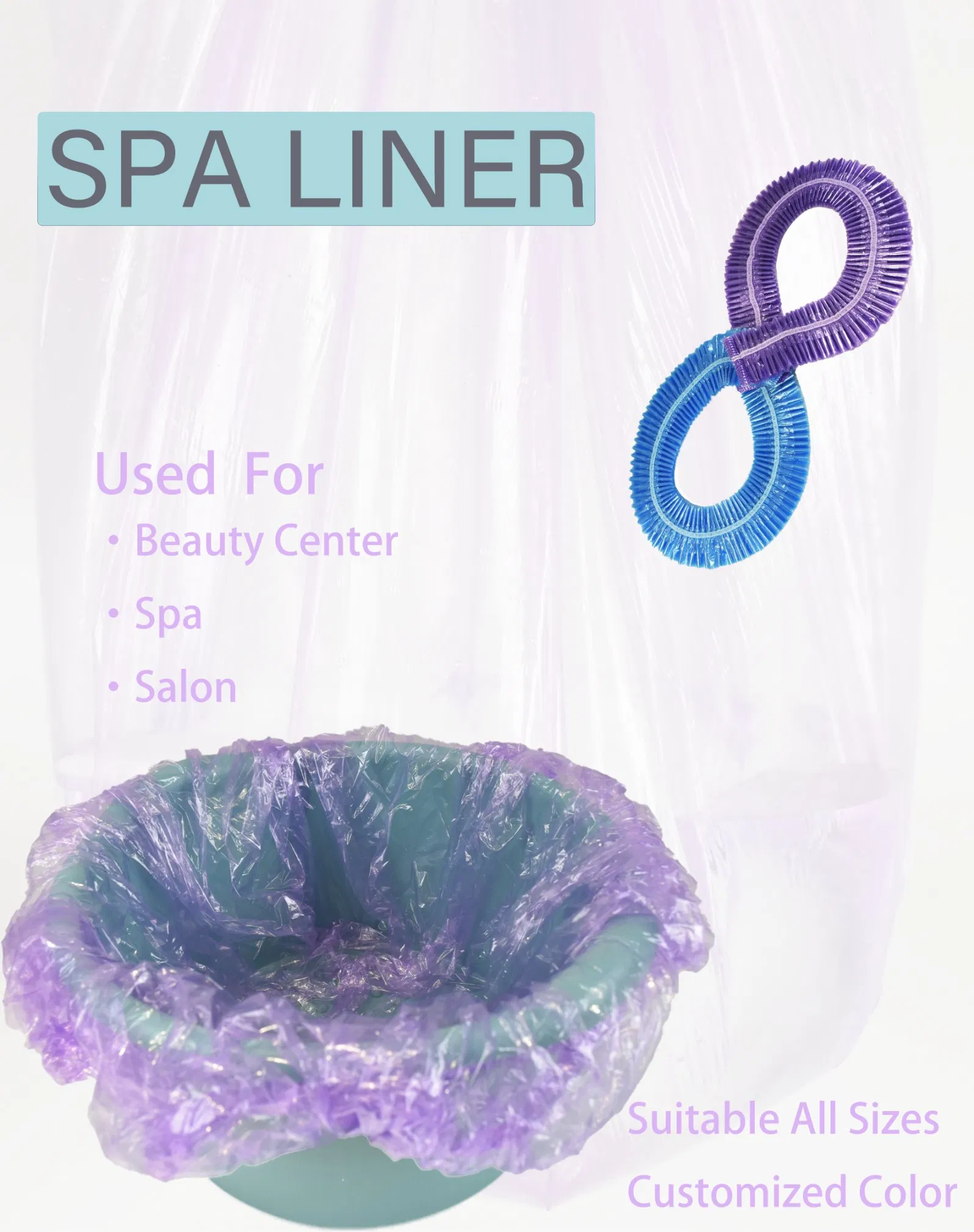 Free Sample Disposable Pedicure Liner Plastic SPA Liner for Salon