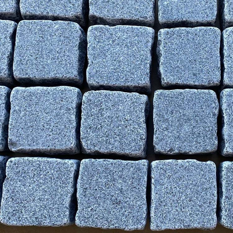 Factory Price China Tumbled Finish Grey Granite Cobblestone Stone for Driveway and Patio Pavers