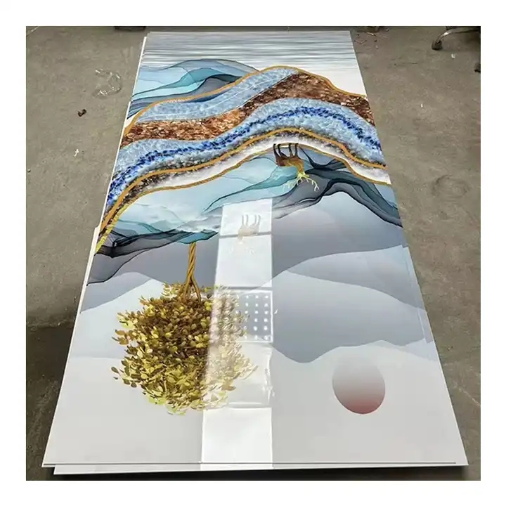 UV Marble PVC Wall Panels Sheet PVC Cladding Boards for TV Board