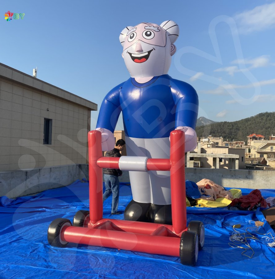 Quick Delivery Black Abraham Balloon Advertising Inflatable Holland Cartoon Balloon for Yard Decoration
