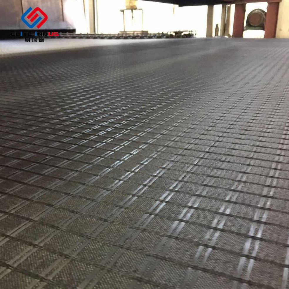 Coated Bitumen Nonwoven Geotextile Stitched Polyester Fiberglass Geogrid