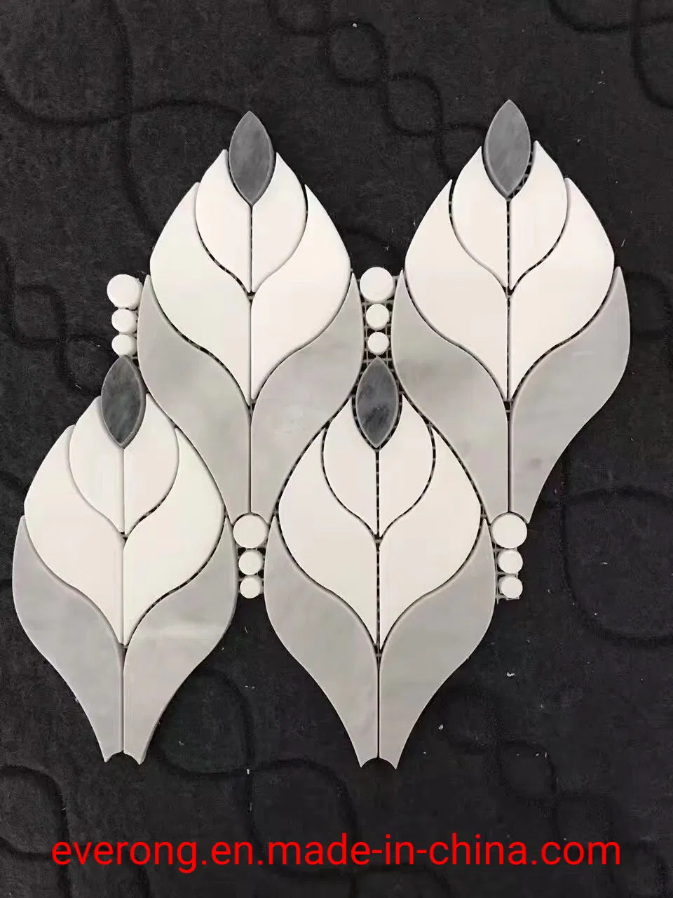 Белая мраморная мозаика Waterjet 3D для пола и стен