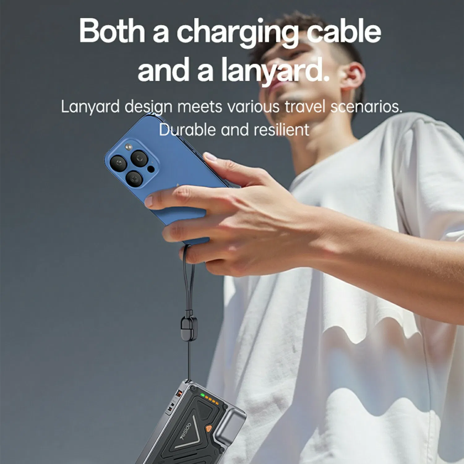 Yesido Yp89 10000mAh Power Bank с беспроводной зарядкой и подставкой