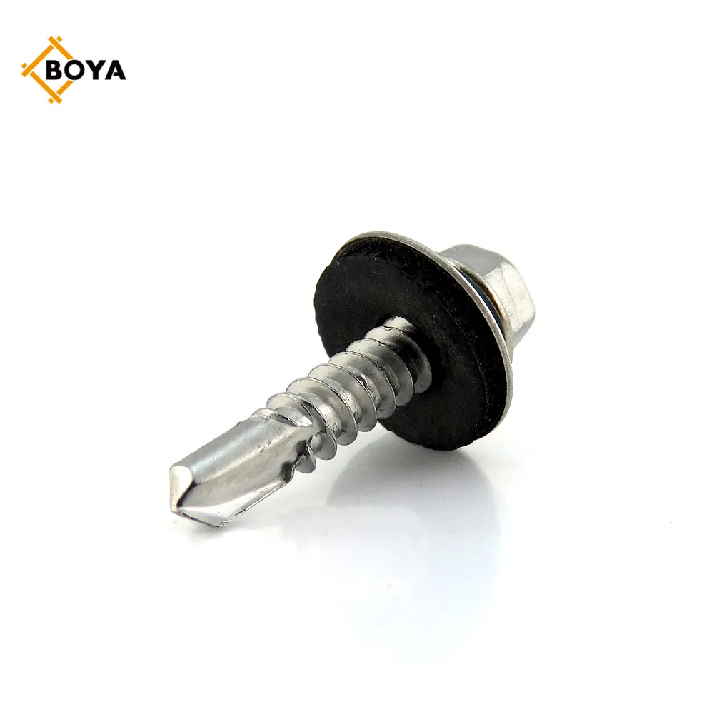 Tornillos Autoperforante Carbon Steel Size 3.9 Hex Washer Head Galvanized 160 Self Drilling Tek Screws for Metal