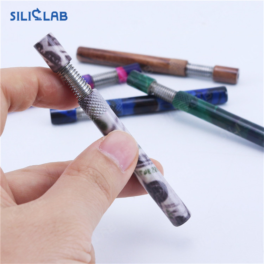 Full-Printing Metal One Hitter Cigarette Taster Bat Smoking Pipes