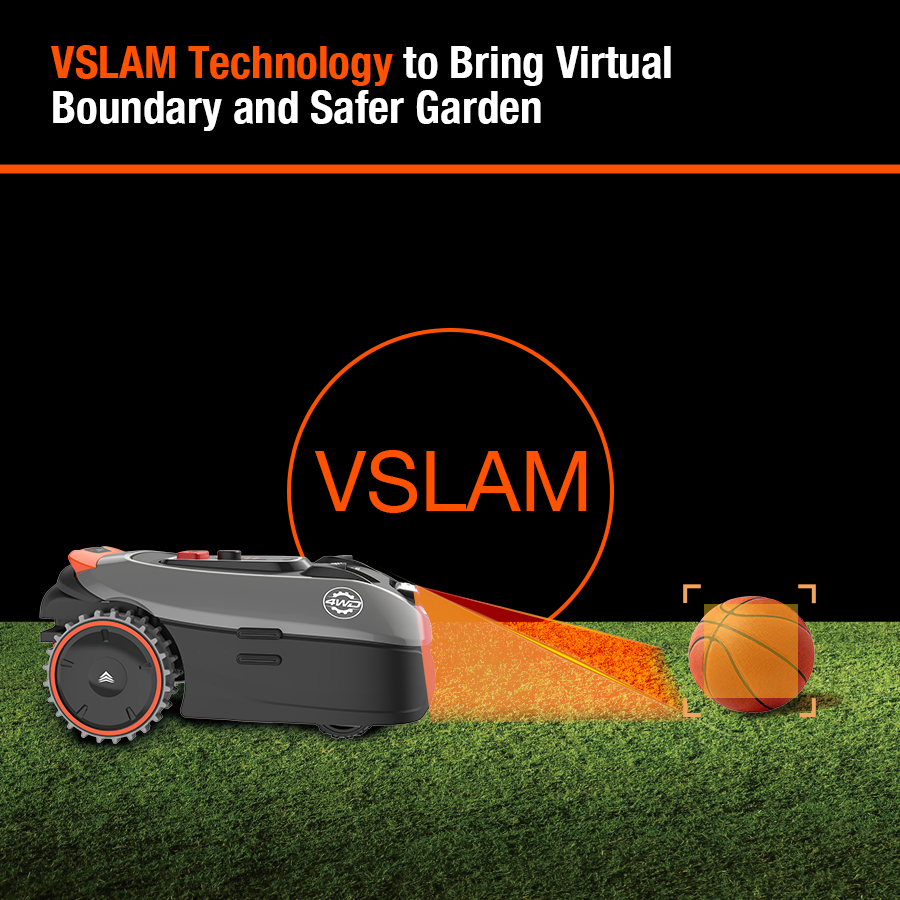 Yard Force Ivr16 Robotic Mower Vslam Navigation & Boundary-Free, 20V 8.0ah 60min Run, APP/Bt/WiFi/4G Control for Lawns up to 1600m²