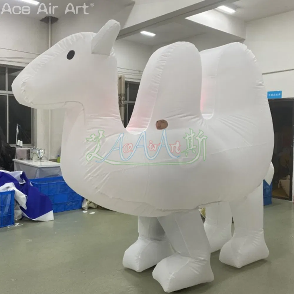 Outdoor Parade Inflatable Camel Costume Illuminated Walking Cartoon Dress for Party or Large Exhibition