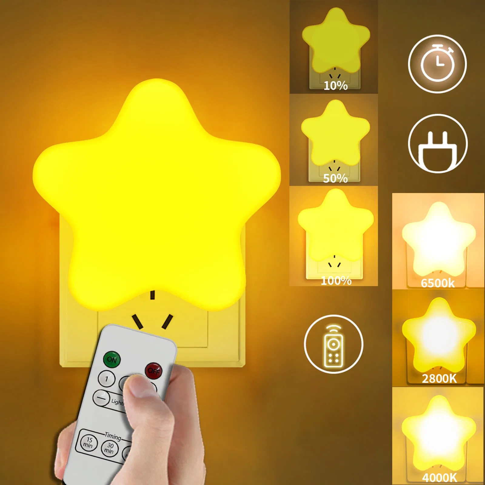 Ночник 211 Little Star, мягкий свет для сна и релакса