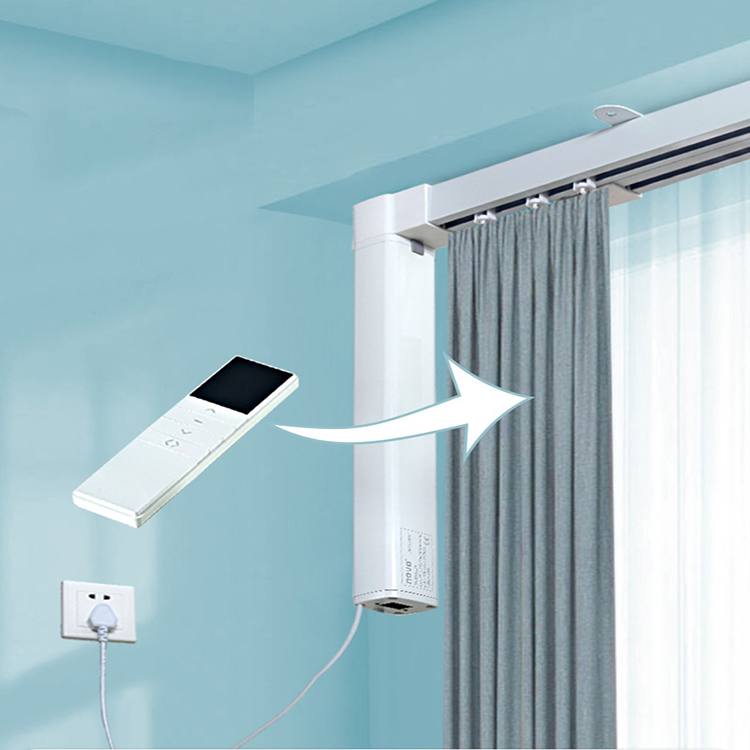 R&C Manufacture Heavy Duty Aluminum Electric Curtain Rail