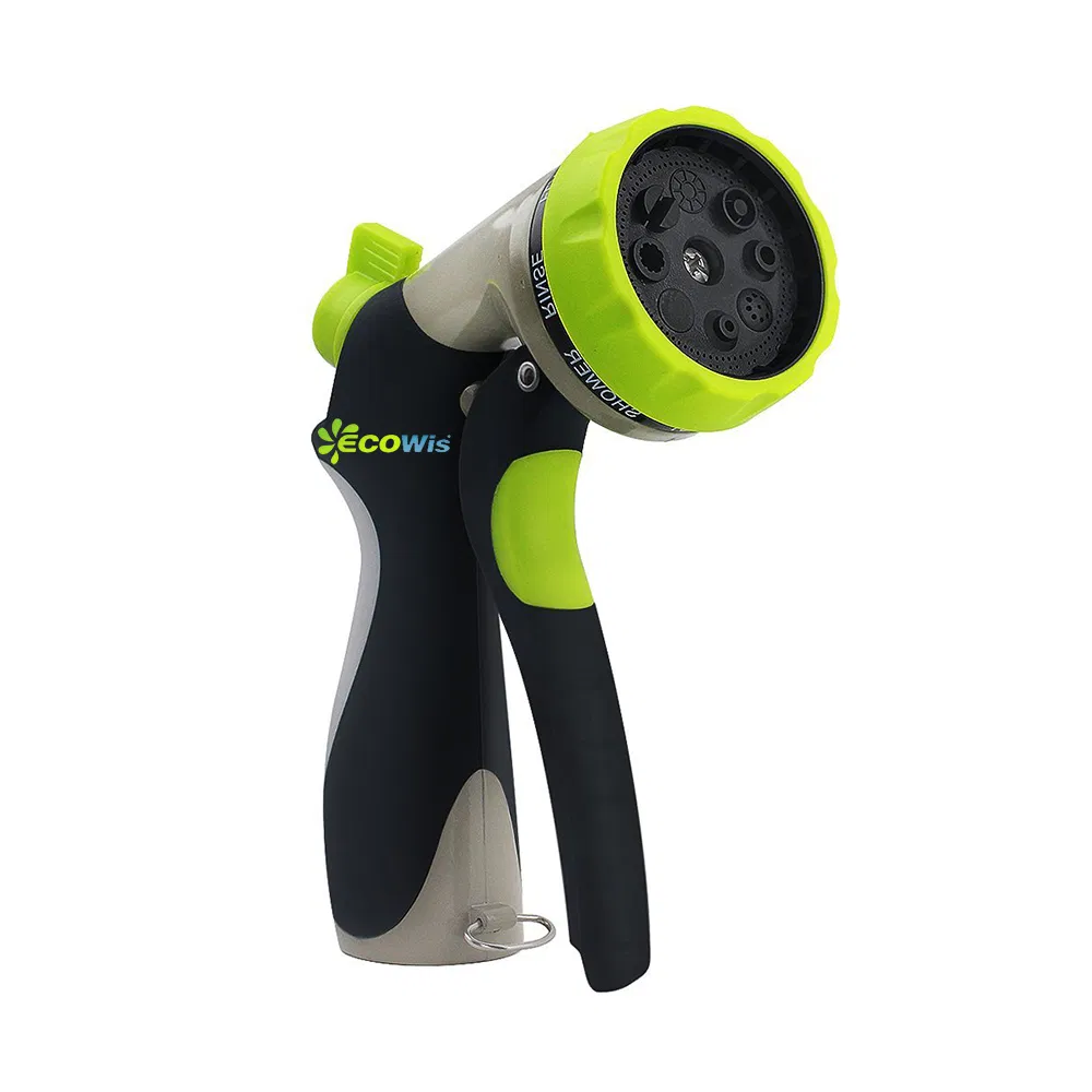 Heavy Duty Metal Garden Irrigation & Cleaning 8 Patterns Water Gun Hose Sprayers