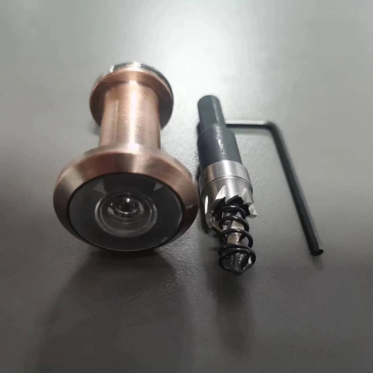 Home Safety Entrance Chrome Color Door Viewer Peephole Zinc Alloy Material with Hole Saw