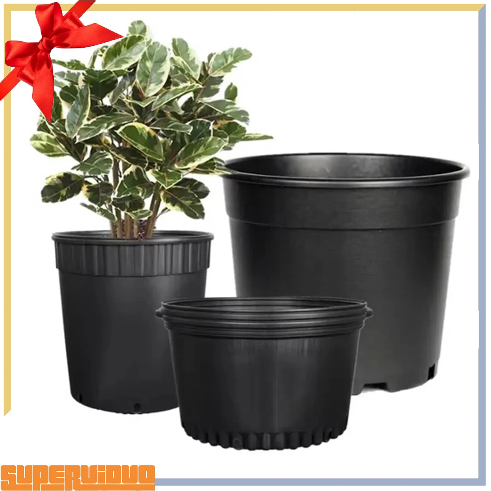 OEM ODM Drainage Hole Lightweight Round Garden Flower Plant Pots