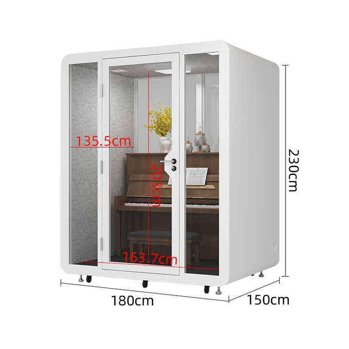 Modern Eco-Friendly 4-Layer Soundproof Steel Frame Office Pod Acoustic Silent Cabin for 4 People Easy-to-Assemble Modular