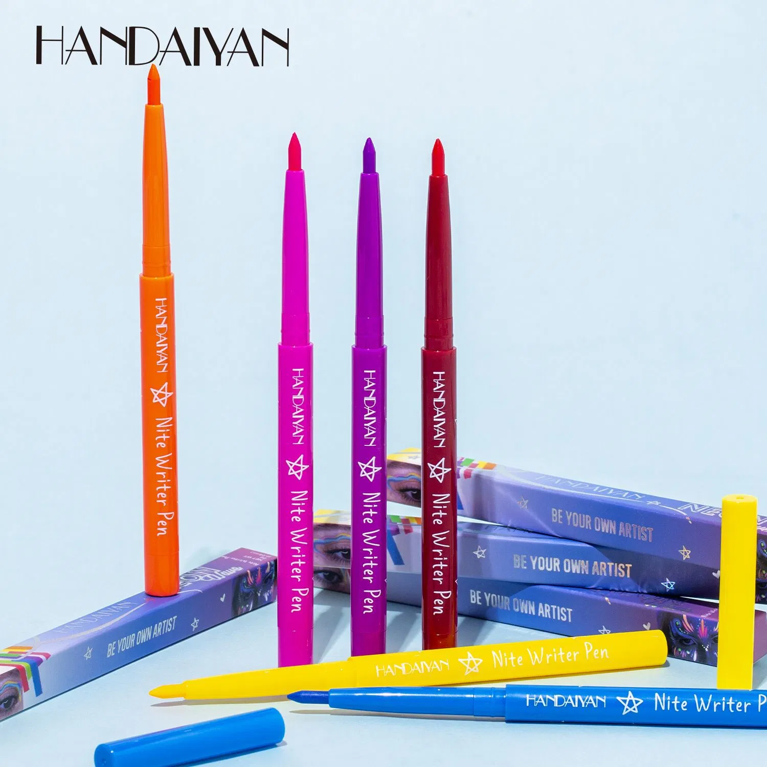 UV Fluorescent Glue Eyeliner Color Matte Eyeliner Pencil Type Hard Head Paint Pen