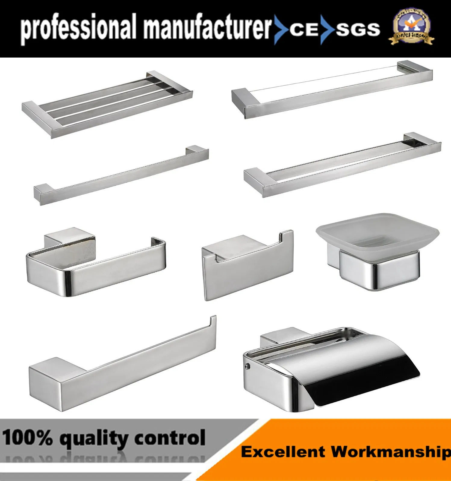 China Supplier Bathroom Accessories Shelf Modern Sanitary Bathroom Fittings