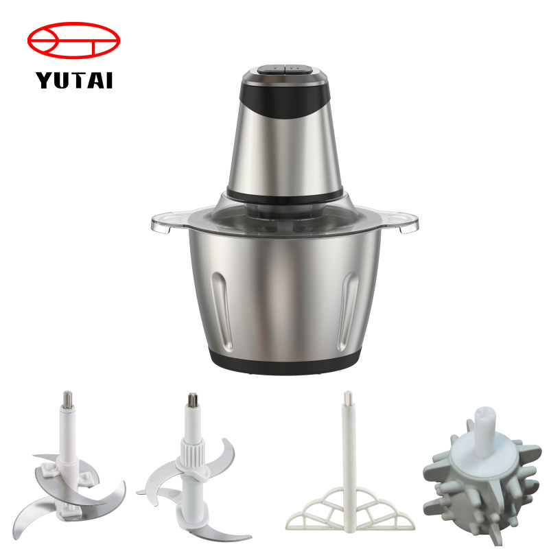 OEM Factory Wholesale Multifunction Household Cheap Price Glass Bowl Electric Meat Grinder Stainless Steel Large Food Meat Grinder Baby Food Vegetable Chopper
