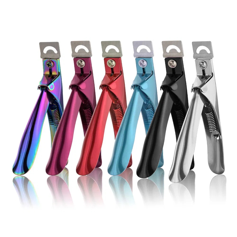 Multifunctional Manicure Scissors Cuticle Nipper Nail Cutter Type U Shape French Nails Art Clipper Supplies