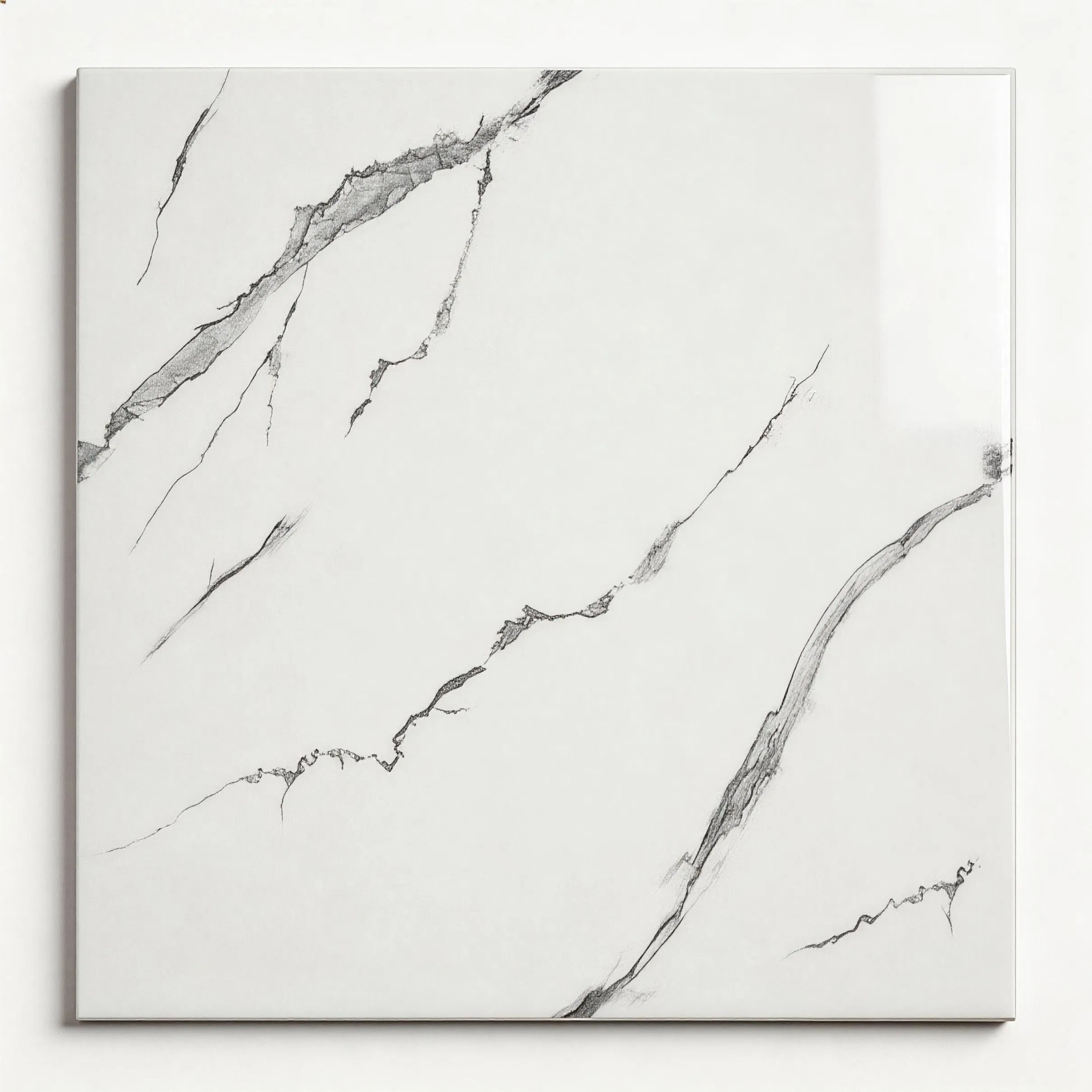 Полированная плитка 60x60 см Carrara White для пола и стен