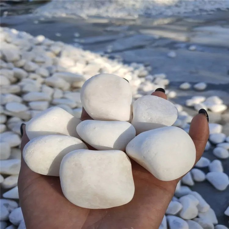 The Best Garden Pebble Stones Snow White Stone for Rolling