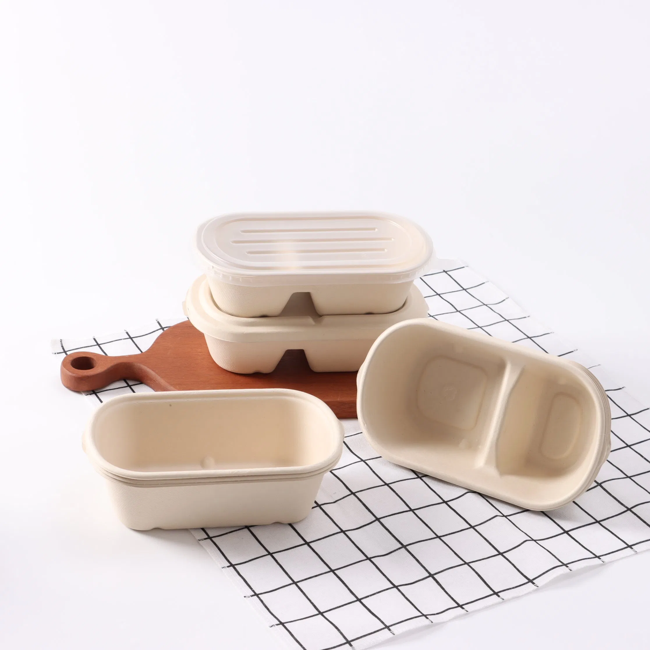 Ланч-бокс биоразлагаемый из багассы, 500 мл