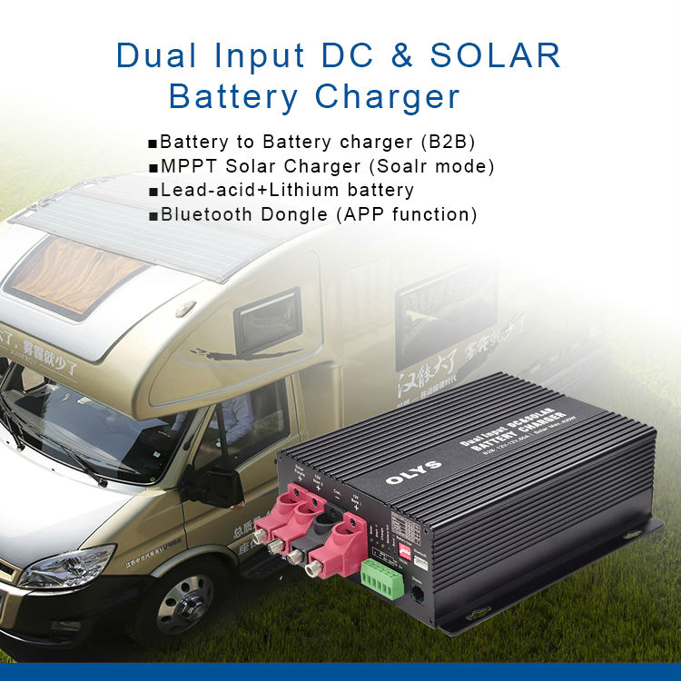 Automatic Smart Vehicle Charger Dual Input DC &amp; Solar Battery Charger