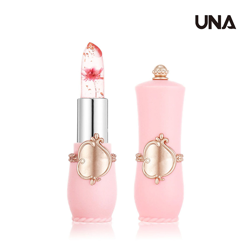 Wholesale Custom Transparent Flower Jelly Crystal Moisturizing Lip Makeup Color Changing Lipstick
