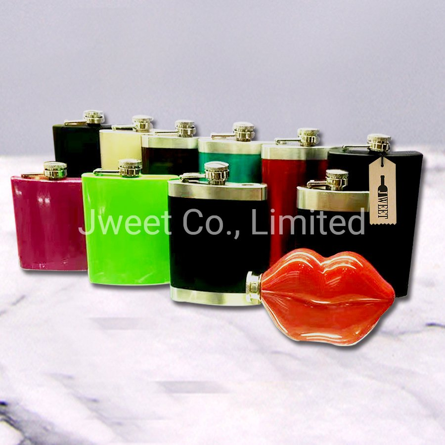 Customized Printing Stainless Steel Flask Portable Pocket Liquor Whisky Flask