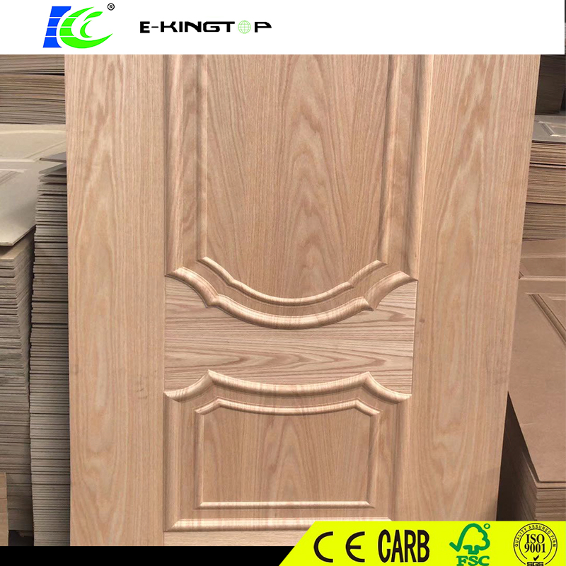 Chinese Suppliers Oak Veneer Hardboard HDF Molded Laminate Door Skin