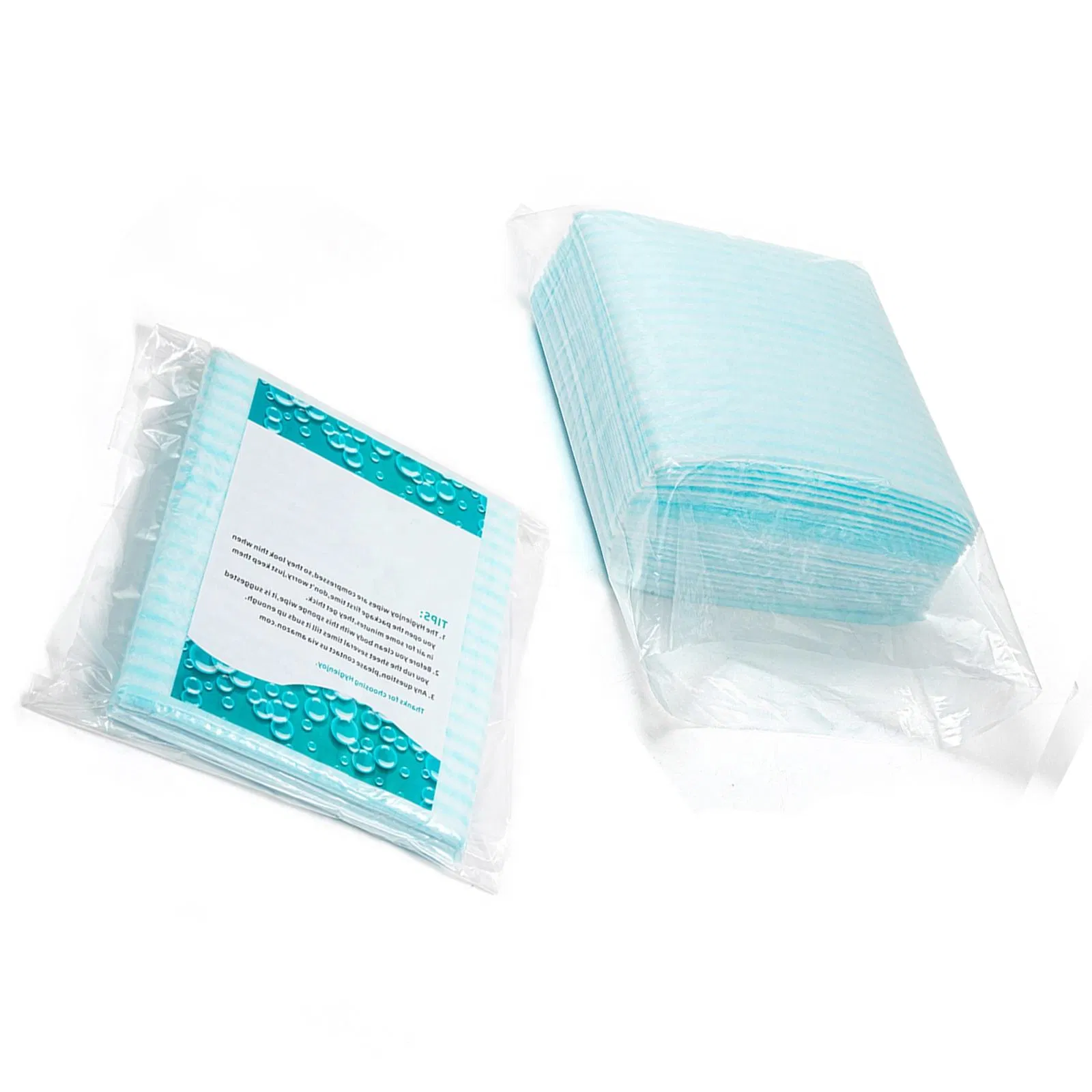Single Use Waterless Rinse Free Bathing Sponges Wipes 25cts with Rich Foam Perfect for Camping, Hiking, Travel or Bedridden